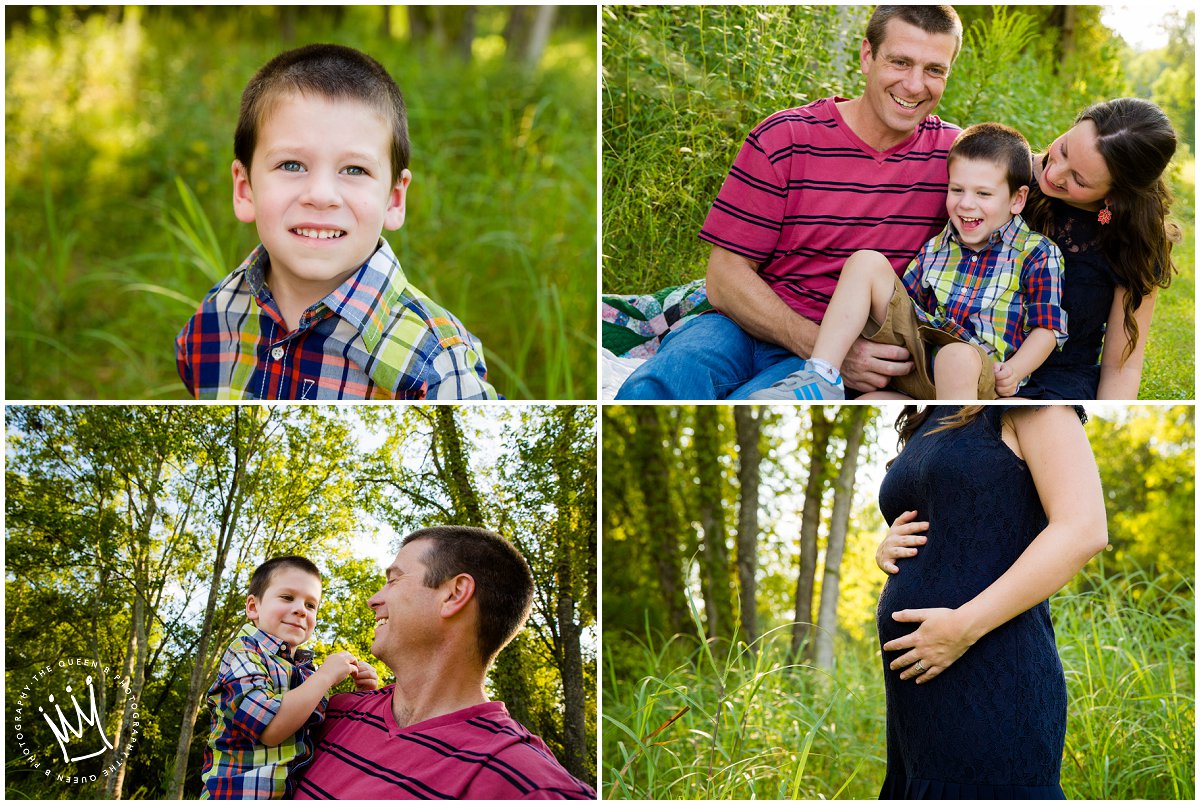 Houston Family Photos at Sunset in Wooded Park
