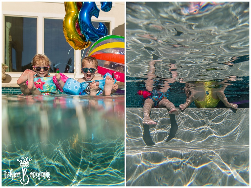 Fun underwater pool fun with Houston twins