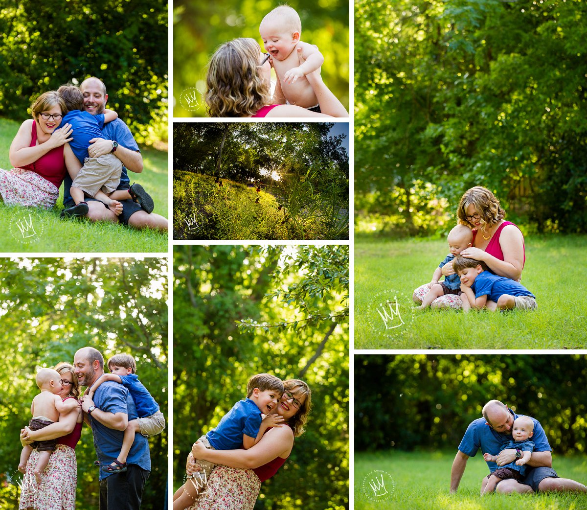 Lifestyle Family Photos in the Park with two little boys