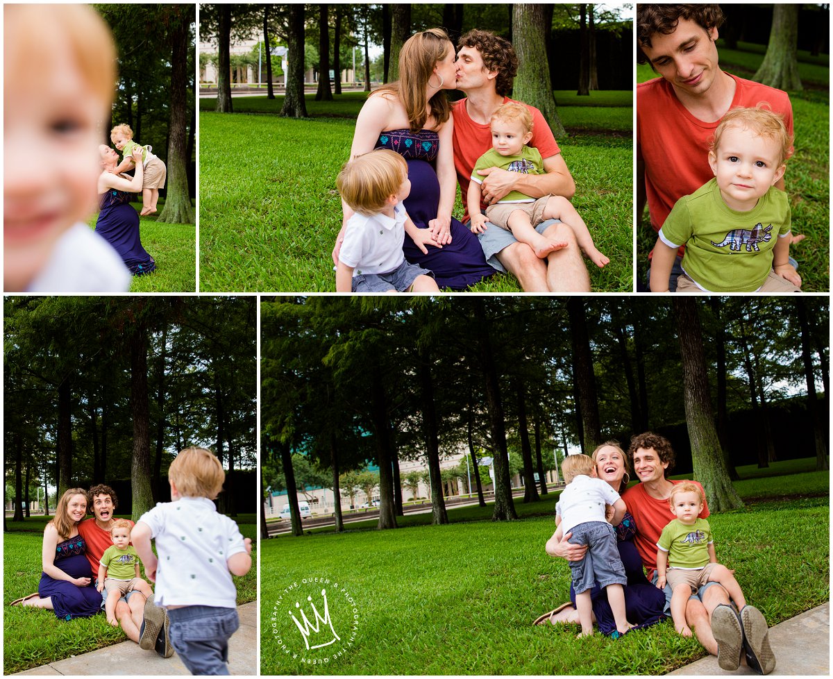 maternity photo session for family of four