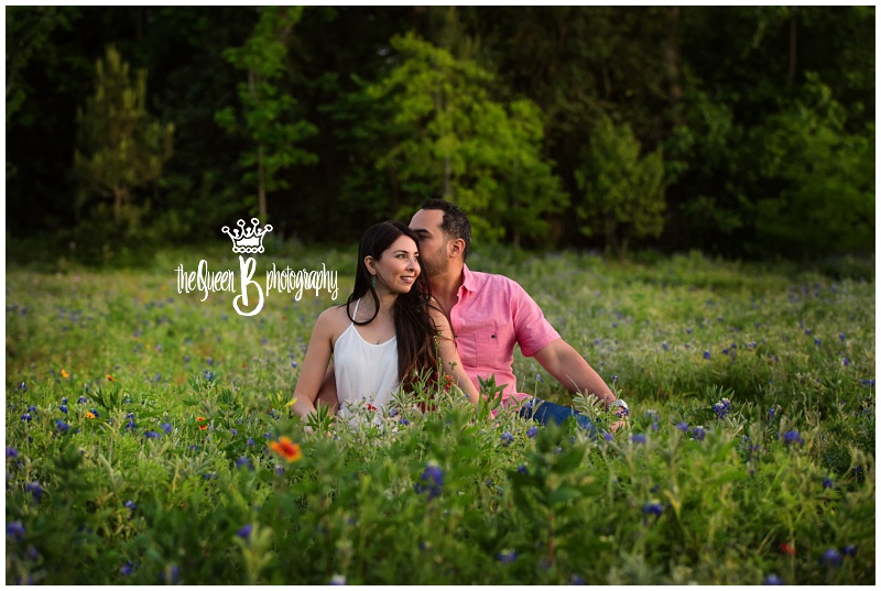 beautiful couple in texas wildflowers