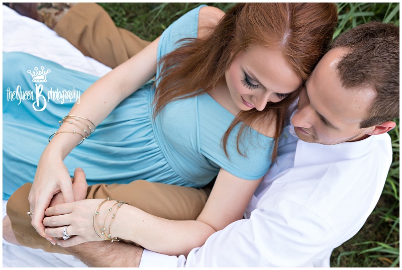 Loving couple poses for intimate maternity portraits
