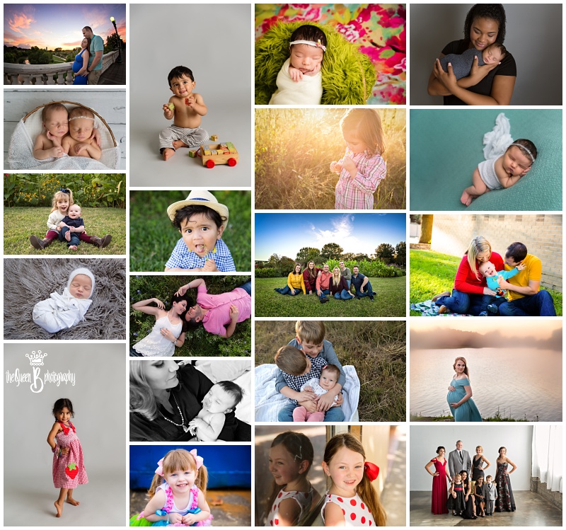 Houston Photographer year in review collage of portraits